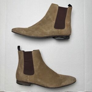 Walk London City Chelsea Boots Suede Men's Size 12 Taupe